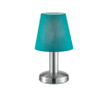 Lampka stołowa MATS II nikiel mat | turkusowy E14 Trio 599700119 | 4017807551372 noxbox lampynox www.lampynox.pl