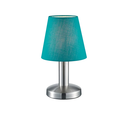 Lampka stołowa MATS II nikiel mat | turkusowy E14 Trio 599700119 | 4017807551372 noxbox lampynox www.lampynox.pl