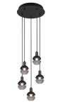 MELA czarny mat 5xE14 Lampa wisząca