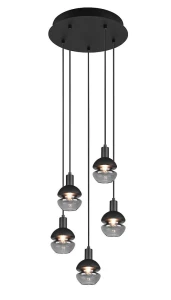 MELA czarny mat 5xE14 Lampa wisząca