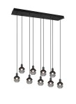 MELA czarny mat 9xE14 Lampa wisząca