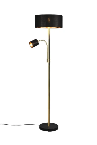 Lampa podłogowa stojąca MOTEL mosiądz mat | czarny E27 | E14 snake Trio 416900208 | 4017807541717 noxbox lampynox www.lampynox.pl