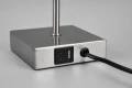 Lampka stołowa z ładowarką OLE nikiel mat | biały E27 gniazdo ładujące USB RL R51061007 | 4017807538564 noxbox lampynox www.lampynox.pl