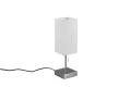 Lampka stołowa z ładowarką OLE nikiel mat | biały E27 gniazdo ładujące USB RL R51061007 | 4017807538564 noxbox lampynox www.lampynox.pl