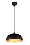PUNCH czarny mat | złoty Ø35cm. E27 Lampa wisząca