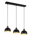 Lampa wisząca potrójna PUNCH czarny mat | złoty 3xE27 RL R30813032 | 4017807537468 noxbox lampynox www.lampynox.pl