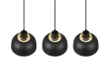 Lampa wisząca potrójna PUNCH czarny mat | złoty 3xE27 RL R30813032 | 4017807537468 noxbox lampynox www.lampynox.pl