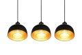 Lampa wisząca potrójna PUNCH czarny mat | złoty 3xE27 RL R30813032 | 4017807537468 noxbox lampynox www.lampynox.pl