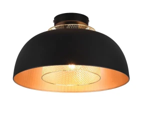 PUNCH czarny mat | złoty Ø35cm. E27 Lampa sufitowa