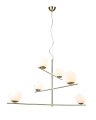 Lampa wisząca regulowana PURE mosiądz mat 6xE14 Trio 302000608 | 4017807522778 noxbox lampynox www.lampynox.pl