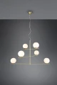 Lampa wisząca regulowana PURE mosiądz mat 6xE14 Trio 302000608 | 4017807522778 noxbox lampynox www.lampynox.pl