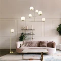 Lampa wisząca regulowana PURE mosiądz mat 6xE14 Trio 302000608 | 4017807522778 noxbox lampynox www.lampynox.pl