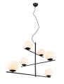 Lampa wisząca regulowana PURE czarny mat 6xE14 Trio 302000632 | 4017807522754 noxbox lampynox www.lampynox.pl