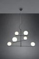 Lampa wisząca regulowana PURE czarny mat 6xE14 Trio 302000632 | 4017807522754 noxbox lampynox www.lampynox.pl