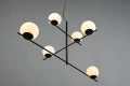 Lampa wisząca regulowana PURE czarny mat 6xE14 Trio 302000632 | 4017807522754 noxbox lampynox www.lampynox.pl