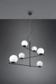 Lampa wisząca regulowana PURE czarny mat 6xE14 Trio 302000632 | 4017807522754 noxbox lampynox www.lampynox.pl