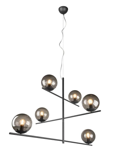 Lampa wisząca regulowana PURE antracyt 6xE14 Trio 302000642 | 4017807522761 noxbox lampynox www.lampynox.pl