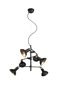 ROXIE czarny mat 6xE14 Lampa wisząca