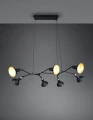Lampa wisząca ROXIE czarny mat 7xE14 Trio 311900732 | 4017807537949 noxbox lampynox www.lampynox.pl
