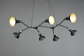 Lampa wisząca ROXIE czarny mat 7xE14 Trio 311900732 | 4017807537949 noxbox lampynox www.lampynox.pl