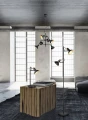 Lampa podłogowa stojąca ROXIE czarny mat 2xE14 Trio 411900232 | 4017807523058 noxbox lampynox www.lampynox.pl