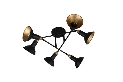 Lampa sufitowa ROXIE czarny mat 6xE14 Trio 611900632 | 4017807536584 noxbox lampynox www.lampynox.pl