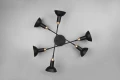 Lampa sufitowa ROXIE czarny mat 6xE14 Trio 611900632 | 4017807536584 noxbox lampynox www.lampynox.pl
