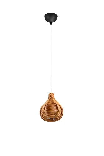 Lampa wisząca SPROUT brązowy rattan Ø17cm. E14 RL R31291036 | 4017807541526 noxbox lampynox www.lampynox.pl