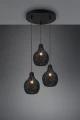 Lampa wisząca SPROUT czarny rattan Ø39cm. 3xE14 RL R31293302 | 4017807541588 noxbox lampynox www.lampynox.pl