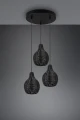 Lampa wisząca SPROUT czarny rattan Ø39cm. 3xE14 RL R31293302 | 4017807541588 noxbox lampynox www.lampynox.pl
