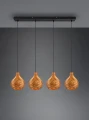 Lampa wisząca SPROUT brązowy rattan 3xE14 RL R31294036 | 4017807541601 noxbox lampynox www.lampynox.pl