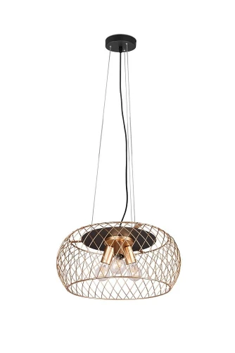 Lampa wisząca TAMIL mosiądz mat Ø50cm. 3xE27 Trio 311100308 | 4017807537826 noxbox lampynox www.lampynox.pl