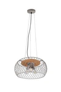 TAMIL nikiel antyczny Ø50cm. 3xE27 Lampa wisząca