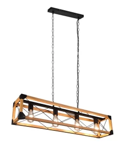 TENALI brązowy | czarny mat 4xE27 Lampa wisząca