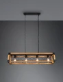 Lampa wisząca TENALI brązowy | czarny mat 4xE27 Trio 316500432 | 4017807540604 noxbox lampynox www.lampynox.pl