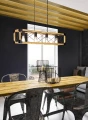 Lampa wisząca TENALI brązowy | czarny mat 4xE27 Trio 316500432 | 4017807540604 noxbox lampynox www.lampynox.pl
