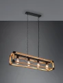 Lampa wisząca TENALI brązowy | czarny mat 4xE27 Trio 316500432 | 4017807540604 noxbox lampynox www.lampynox.pl