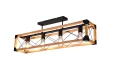 Lampa sufitowa TENALI brązowy | czarny mat 4xE27 Trio 616500432 | 4017807540635 noxbox lampynox www.lampynox.pl