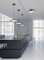 Lampa wisząca ściemnialna TRAY czarny mat Ø40cm. LED dim. 29W 3000K Trio 340910132 | 4017807537970 noxbox lampynox www.lampynox.pl