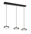Lampa wisząca ściemnialna TRAY czarny mat LED dim. 3x10W 3000K Trio 340910332 | 4017807538106 noxbox lampynox www.lampynox.pl