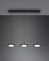 Lampa wisząca ściemnialna TRAY czarny mat LED dim. 3x10W 3000K Trio 340910332 | 4017807538106 noxbox lampynox www.lampynox.pl