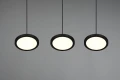 Lampa wisząca ściemnialna TRAY czarny mat LED dim. 3x10W 3000K Trio 340910332 | 4017807538106 noxbox lampynox www.lampynox.pl