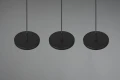 Lampa wisząca ściemnialna TRAY czarny mat LED dim. 3x10W 3000K Trio 340910332 | 4017807538106 noxbox lampynox www.lampynox.pl