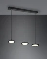 Lampa wisząca ściemnialna TRAY czarny mat LED dim. 3x10W 3000K Trio 340910332 | 4017807538106 noxbox lampynox www.lampynox.pl