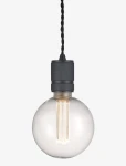 Halo cable czarny Ø5cm. E27 Lampa wisząca