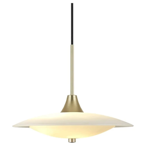 Lampa wisząca Baroni mosiądz szczotkowany | biały Ø40cm. 2xG9 halo design 404145 | 5703638404145 noxbox lampynox www.lampynox.pl