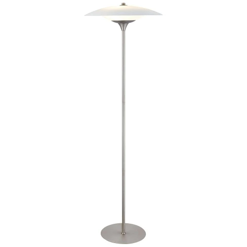 Lampa podłogowa Baroni stal szczotkowana | biały Ø46cm. 3xG9 halo design 107701 | 5703638107701 noxbox lampynox www.lampynox.pl