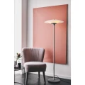 Lampa podłogowa Baroni stal szczotkowana | biały Ø46cm. 3xG9 halo design 107701 | 5703638107701 noxbox lampynox www.lampynox.pl