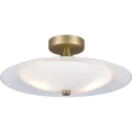 Lampa sufitowa Baroni mosiądz antyczny | biały Ø35cm. 2xG9 halo design 990150 | 5703638990150 noxbox lampynox www.lampynox.pl
