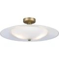 Lampa sufitowa Baroni mosiądz antyczny | biały Ø46cm. 3xG9 halo design 990174 | 5703638990174 noxbox lampynox www.lampynox.pl